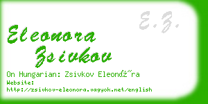 eleonora zsivkov business card